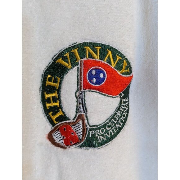 The Vinny Pro-Celebrity Invitational White Bathrobe 1X/2X Big Resort & Spa 100% - Picture 2 of 6